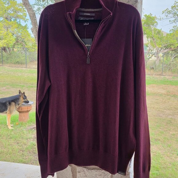 Eddie Bauer Men's XL Cotton Merino Wool Half Zip Pullover Sweater NWT - Picture 2 of 9